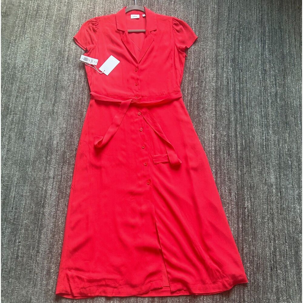 Wilfred NWT Midi Shirt Dress in Maraschino Cherry Red (size S)